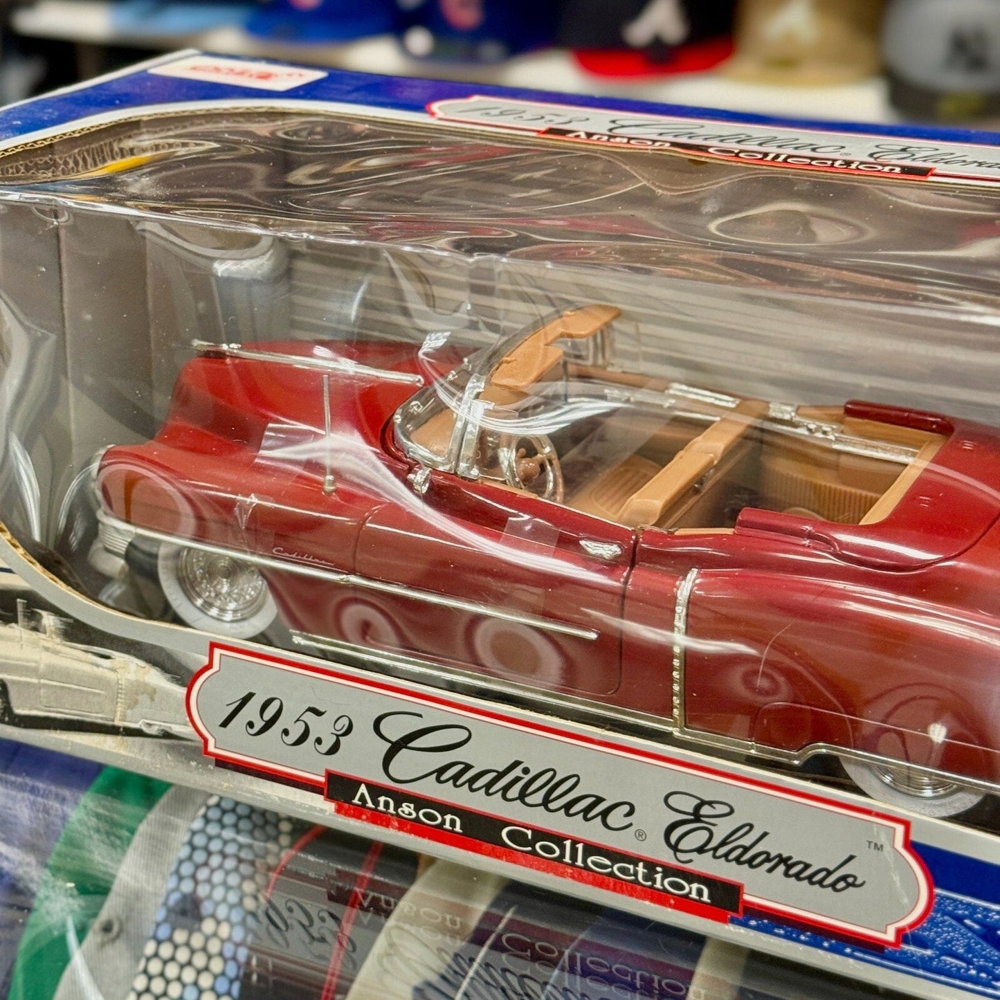 Anson Classics 1953 Cadillac Eldorado Red/Tan 1/18 Scale Diecast Model Car | New - Product Image
