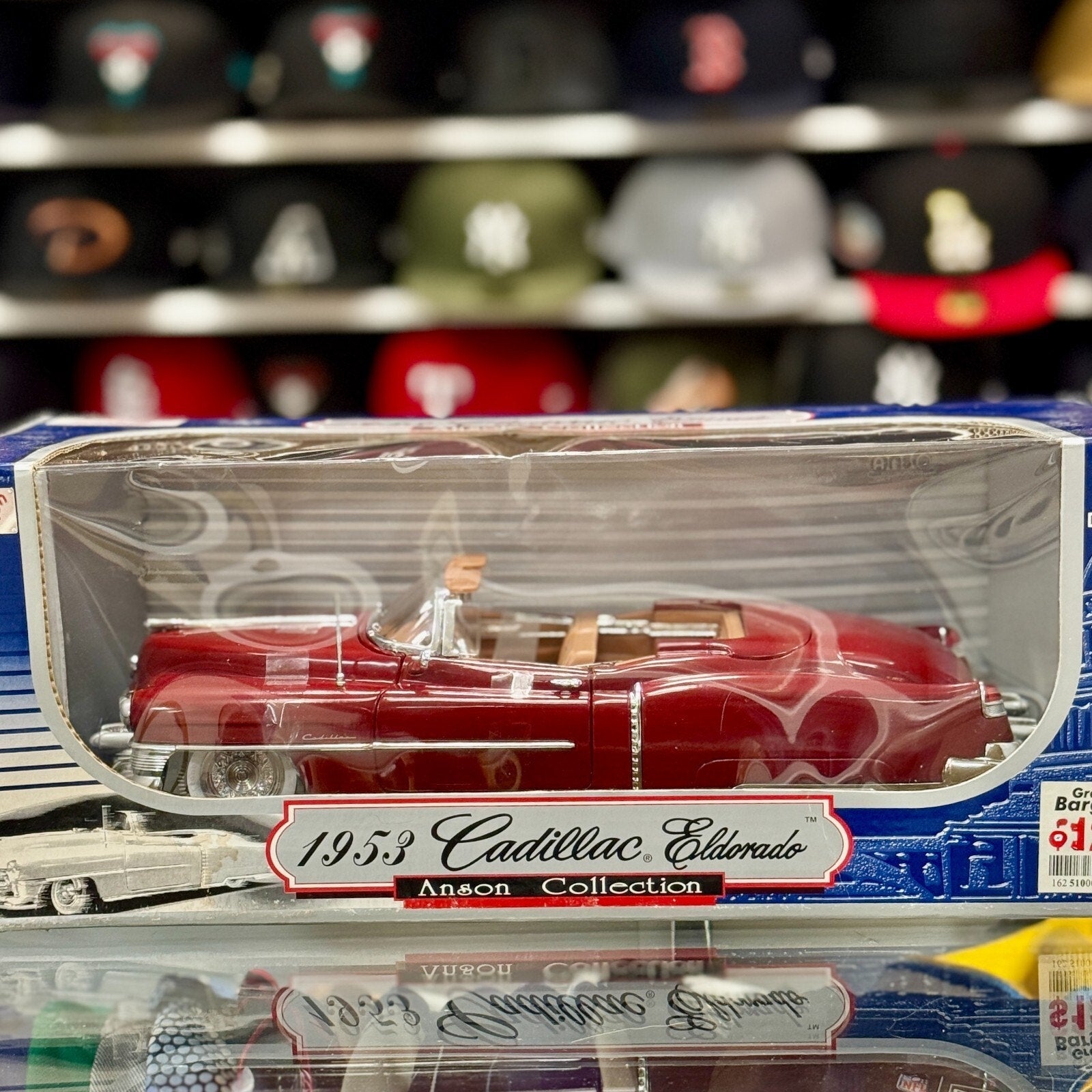 Anson Classics 1953 Cadillac Eldorado Red/Tan 1/18 Scale Diecast Model Car | New - Product Image