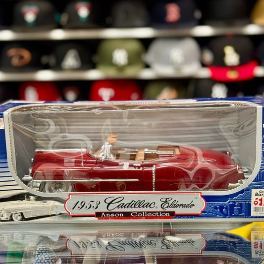 Anson Classics 1953 Cadillac Eldorado Red/Tan 1/18 Scale Diecast Model Car | New - Product Image