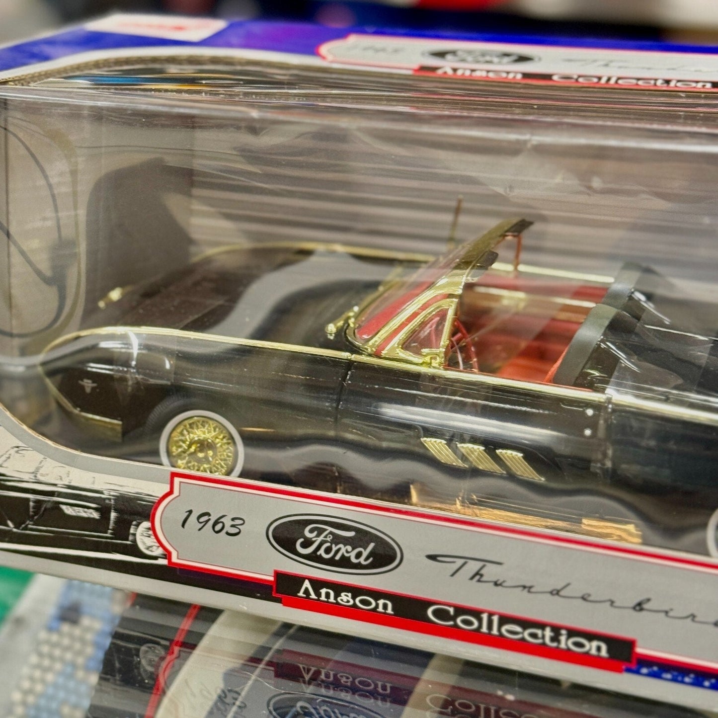 Anson Classics 1963 Ford Thunderbird Convertible Black/Red Anson Classics | New - Product Image