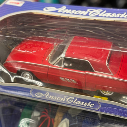 Anson Classics 1963 Ford Thunderbird Red 1/18 Scale Diecast Model Car | New - Product Image