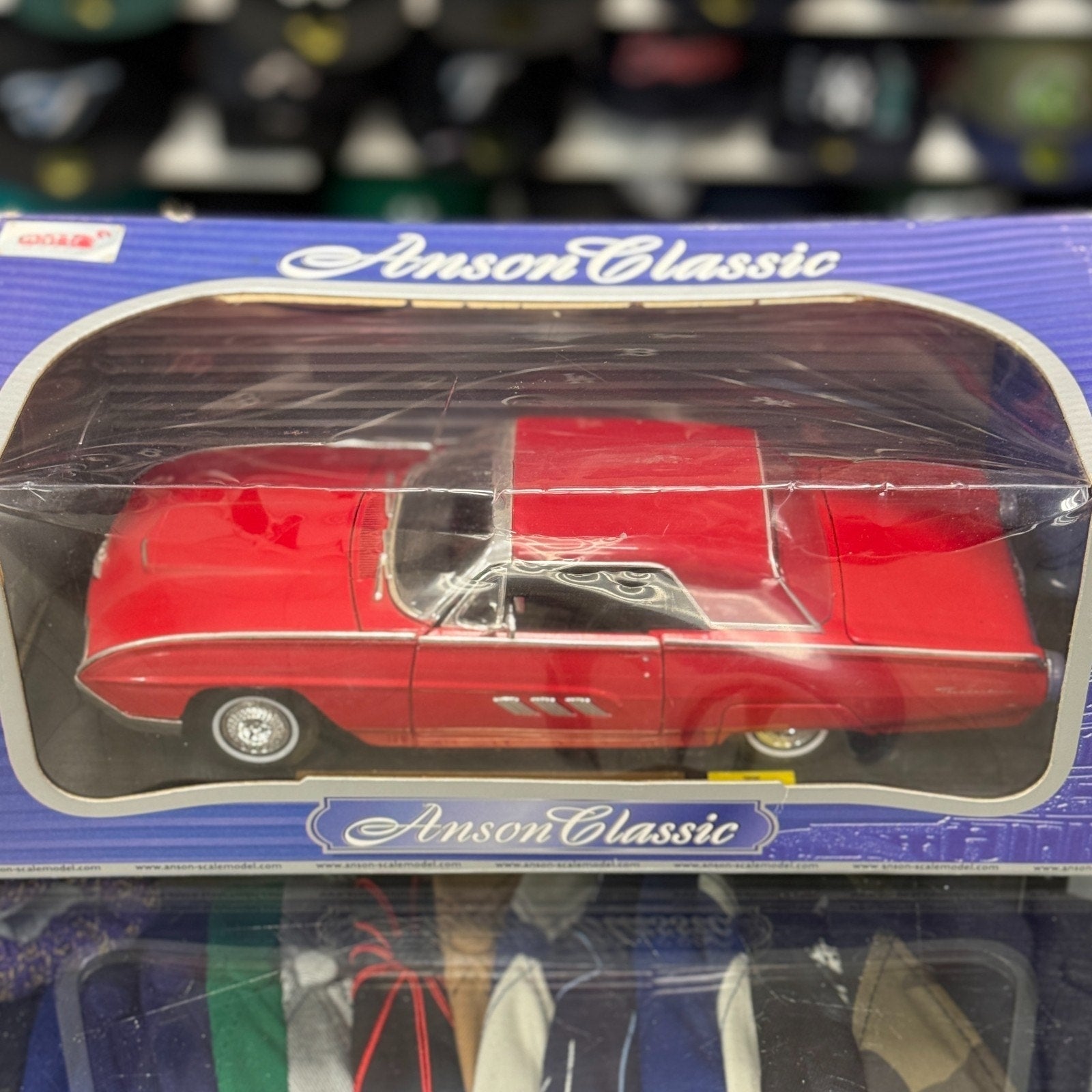 Anson Classics 1963 Ford Thunderbird Red 1/18 Scale Diecast Model Car | New - Product Image