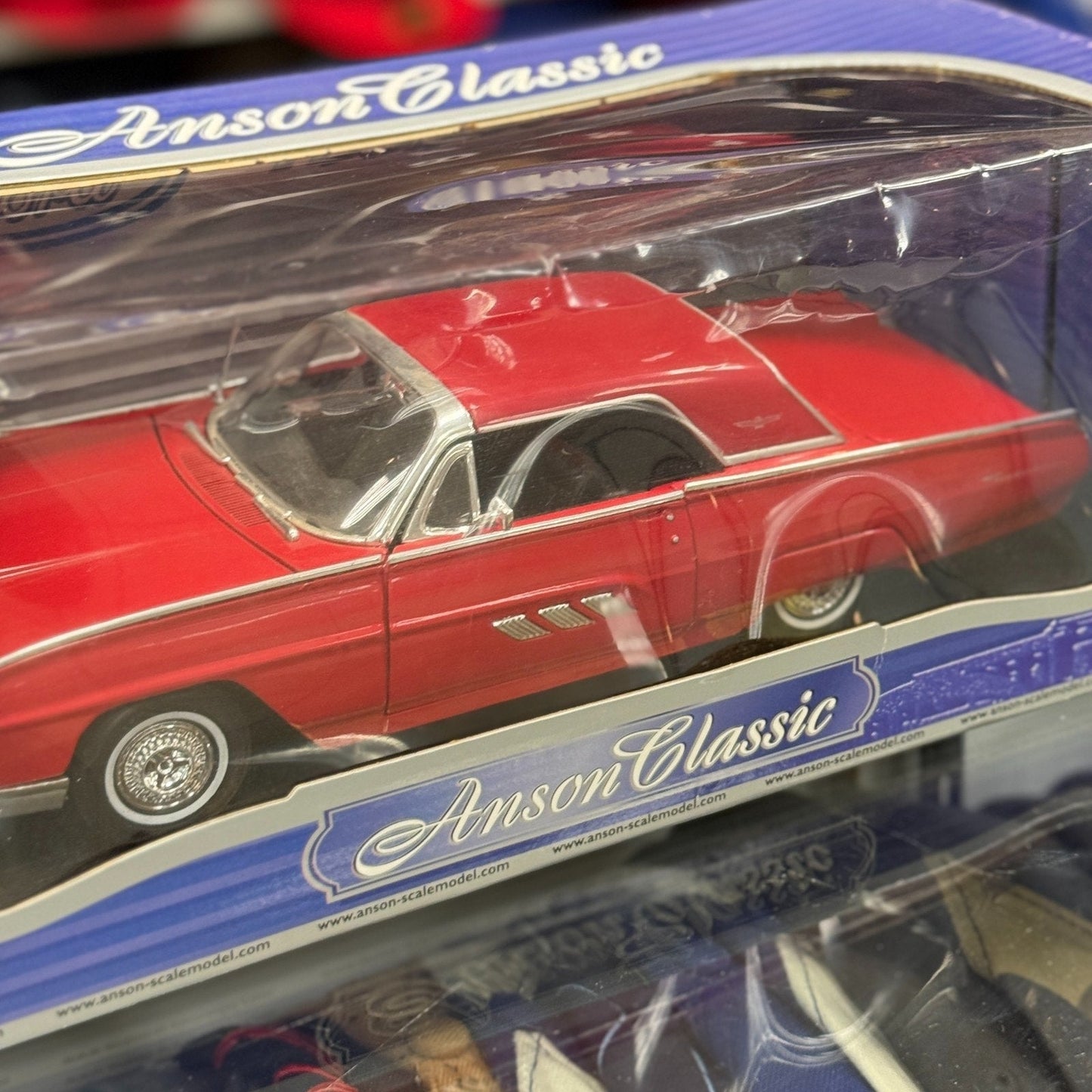Anson Classics 1963 Ford Thunderbird Red 1/18 Scale Diecast Model Car | New - Product Image