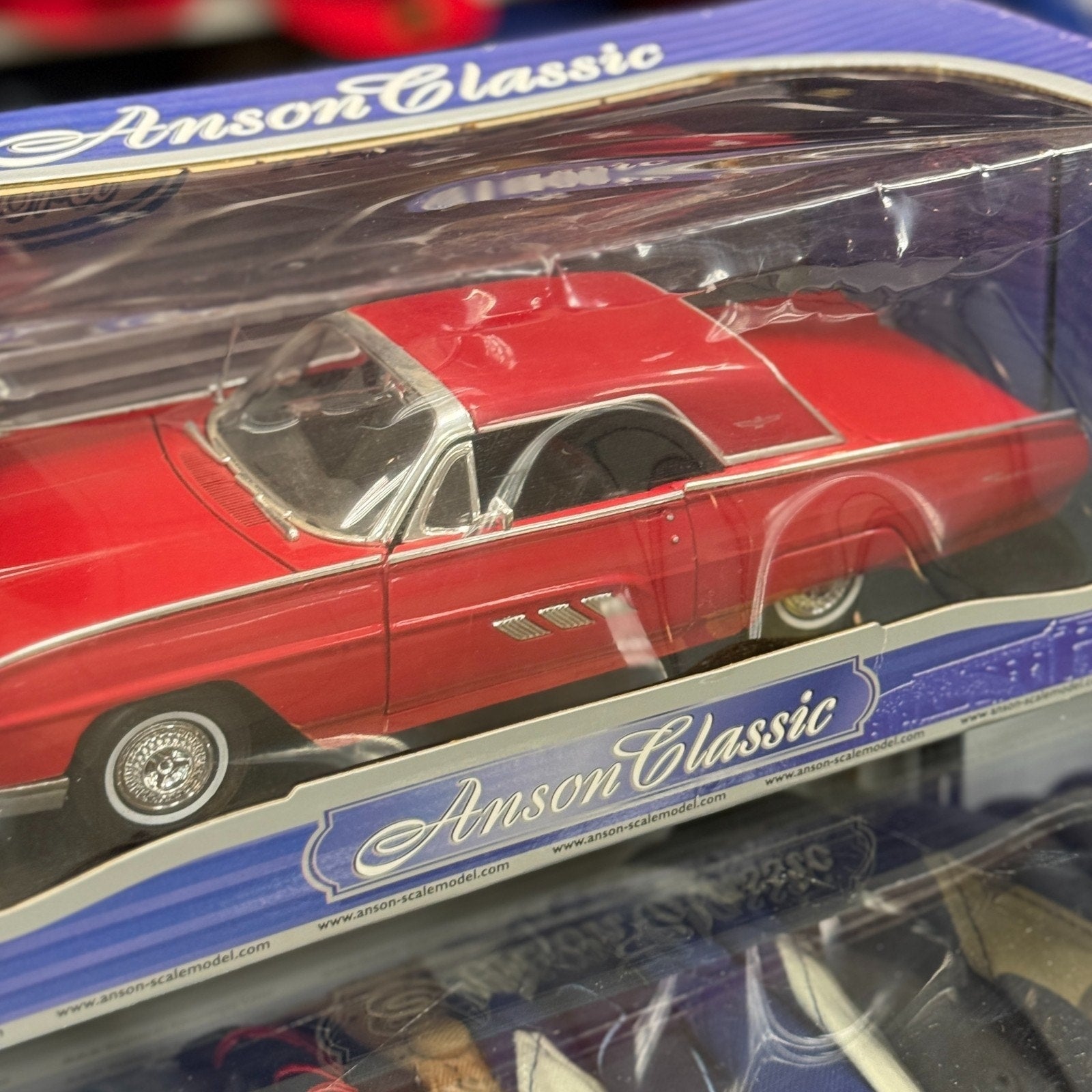 Anson Classics 1963 Ford Thunderbird Red 1/18 Scale Diecast Model Car | New - Product Image