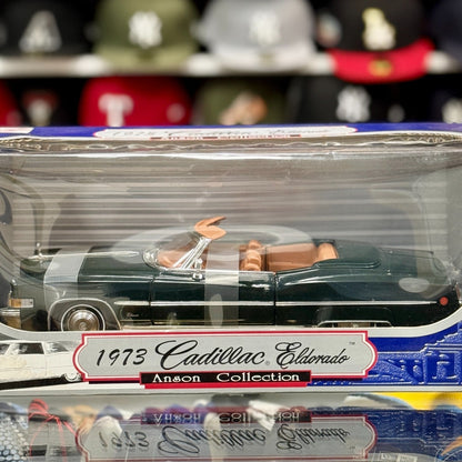 Anson Classics 1973 Cadillac Eldorado Open Top Green/Tan 1/18 Scale Diecast Model Car | New - Product Image