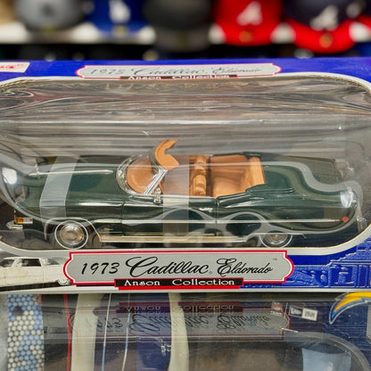 Anson Classics 1973 Cadillac Eldorado Open Top Green/Tan 1/18 Scale Diecast Model Car | New - Product Image