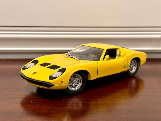 Anson Classics Lamborghini Miura S Yellow 1/18 Scale Diecast Model Car - Product Image