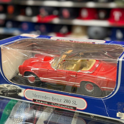 Anson Classics Mercedes Benz 280SL Red 1/18 Scale Diecast Model Car | New - Product Image