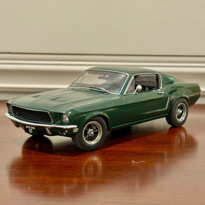 AUTOart 1968 Ford Mustang Fastback GT Dark Green 1/18 Scale Diecast Model Car | In Box - Product Image