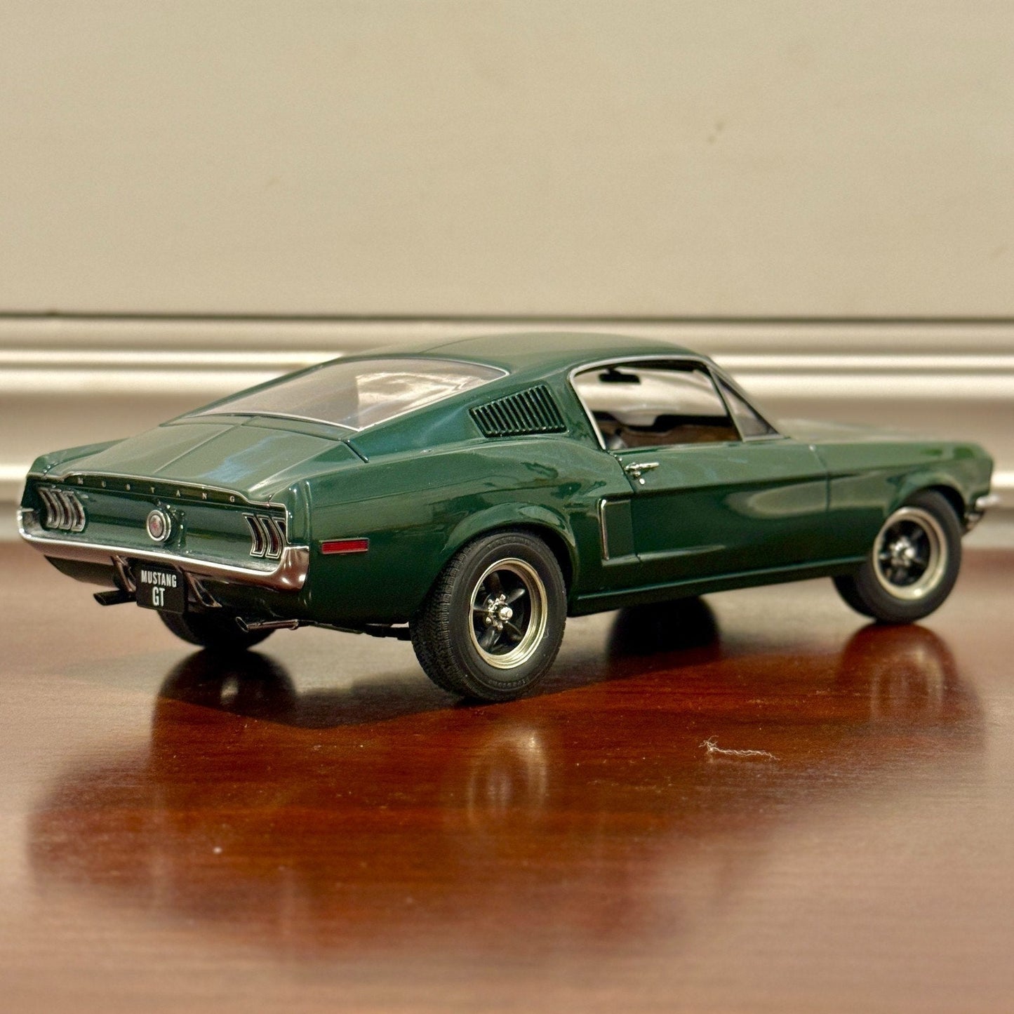 AUTOart 1968 Ford Mustang Fastback GT Dark Green 1/18 Scale Diecast Model Car | In Box - Product Image