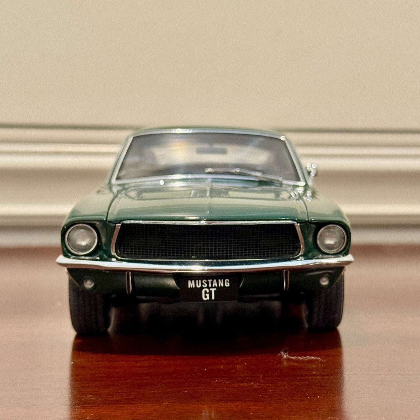 AUTOart 1968 Ford Mustang Fastback GT Dark Green 1/18 Scale Diecast Model Car | In Box - Product Image