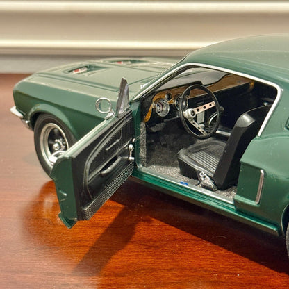 AUTOart 1968 Ford Mustang Fastback GT Dark Green 1/18 Scale Diecast Model Car | In Box - Product Image