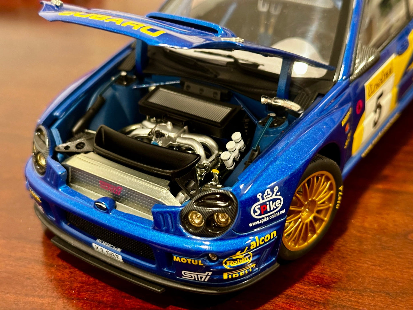 AUTOart 2001 Subaru WRX '#5 Burns Reid Rally Portugal' Blue 1/18 Scale Diecast Model Car - Product Image