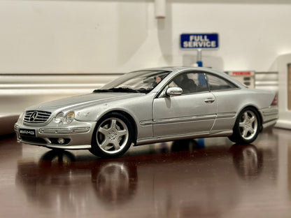 AUTOart 2002 Mercedes Benz CL55 AMG 'F1-Edition' Silver 1/18 Scale Diecast Model Car - Product Image