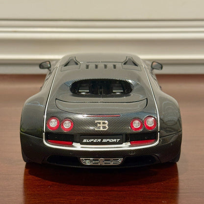 AUTOart 2008 Bugatti Veyron 'Super Sport' Carbon-Fiber Black 1/18 Scale Diecast Model Car | In Box - Product Image