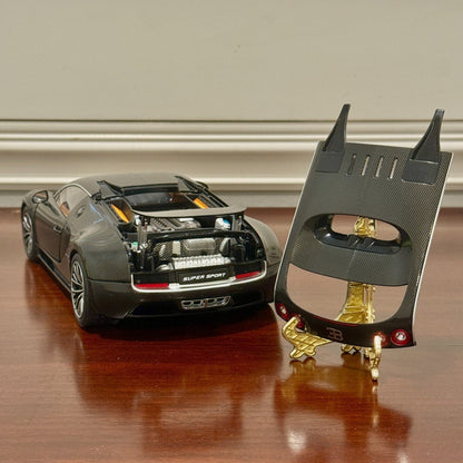 AUTOart 2008 Bugatti Veyron 'Super Sport' Carbon-Fiber Black 1/18 Scale Diecast Model Car | In Box - Product Image