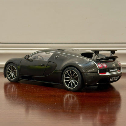 AUTOart 2008 Bugatti Veyron 'Super Sport' Carbon-Fiber Black 1/18 Scale Diecast Model Car | In Box - Product Image