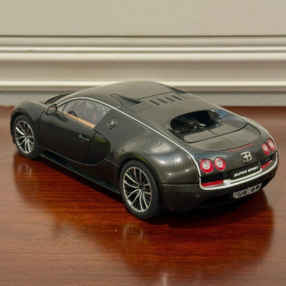 AUTOart 2008 Bugatti Veyron 'Super Sport' Carbon-Fiber Black 1/18 Scale Diecast Model Car | In Box - Product Image