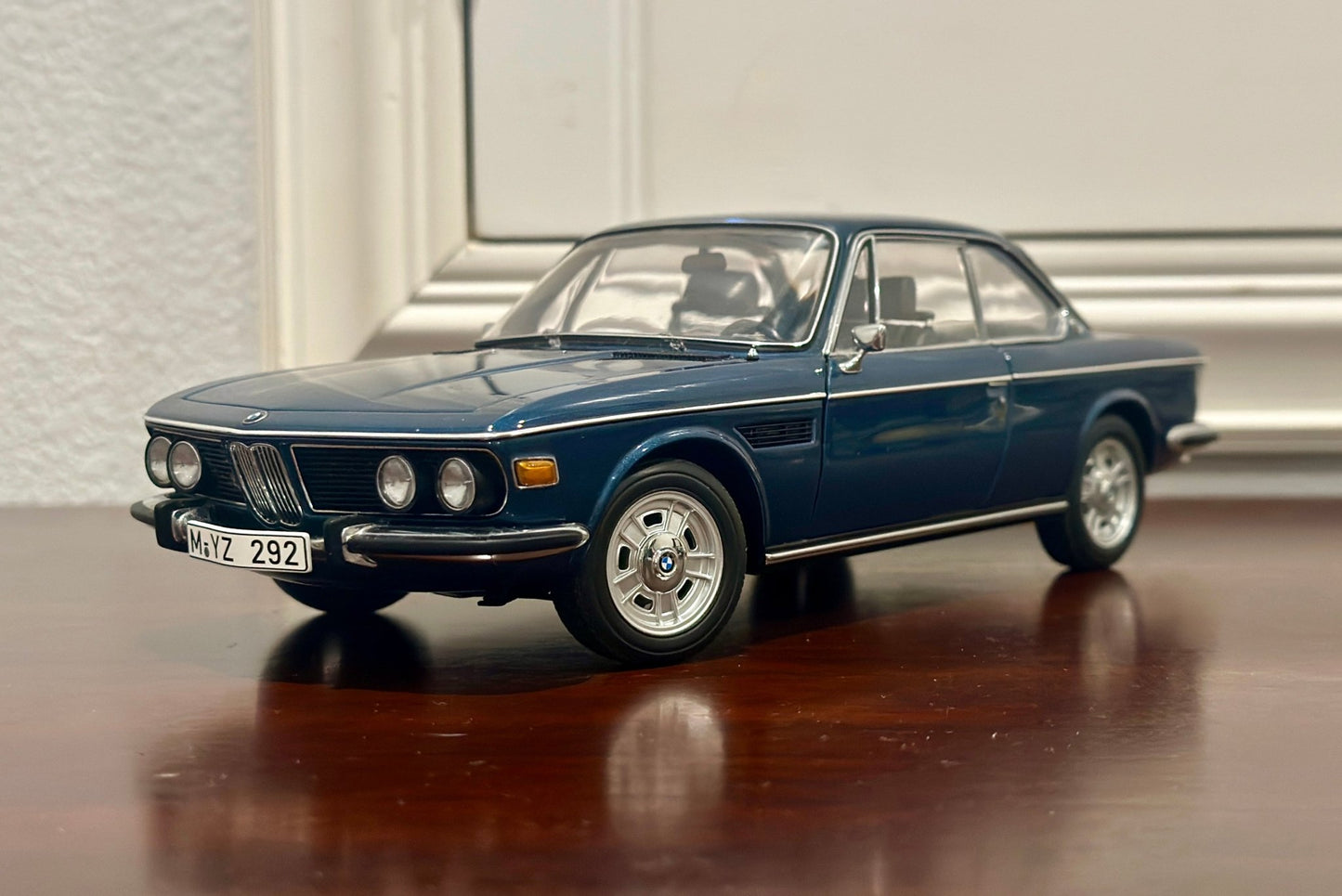 AUTOart BMW 3.0 CSI Metallic Blue 1/18 Scale Diecast Model Car - Product Image