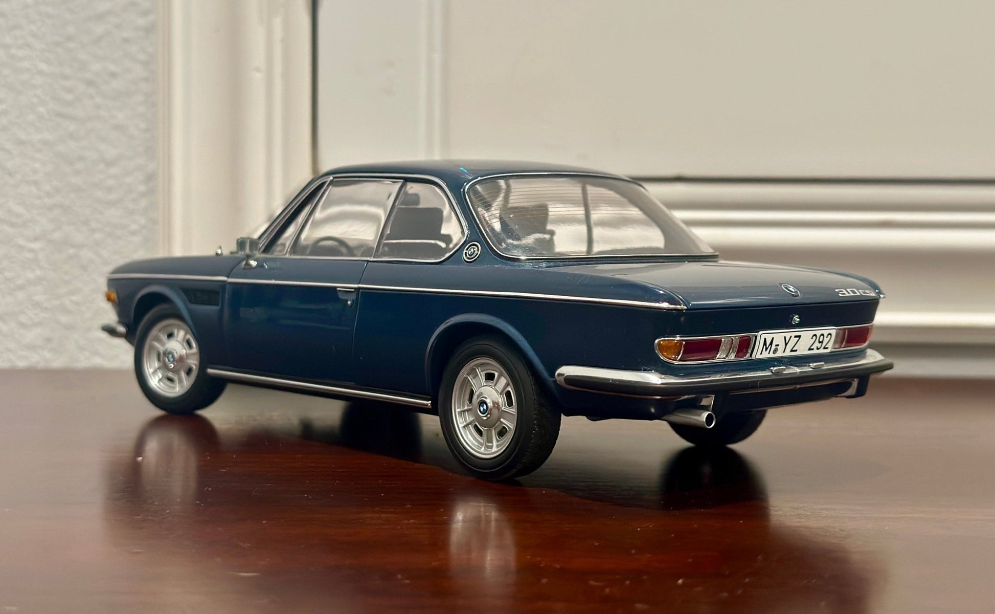 AUTOart BMW 3.0 CSI Metallic Blue 1/18 Scale Diecast Model Car - Product Image