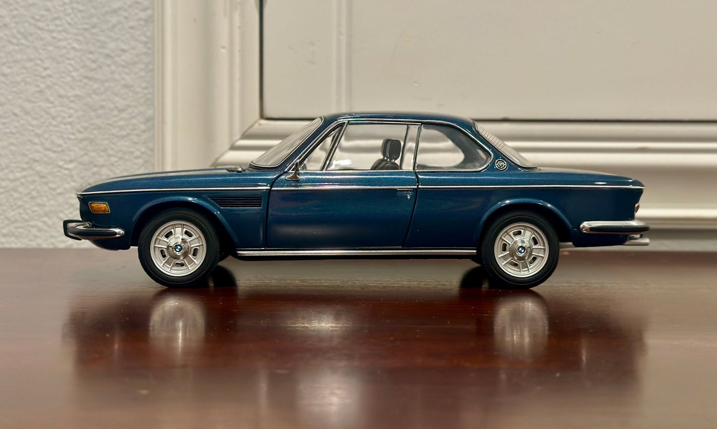 AUTOart BMW 3.0 CSI Metallic Blue 1/18 Scale Diecast Model Car - Product Image