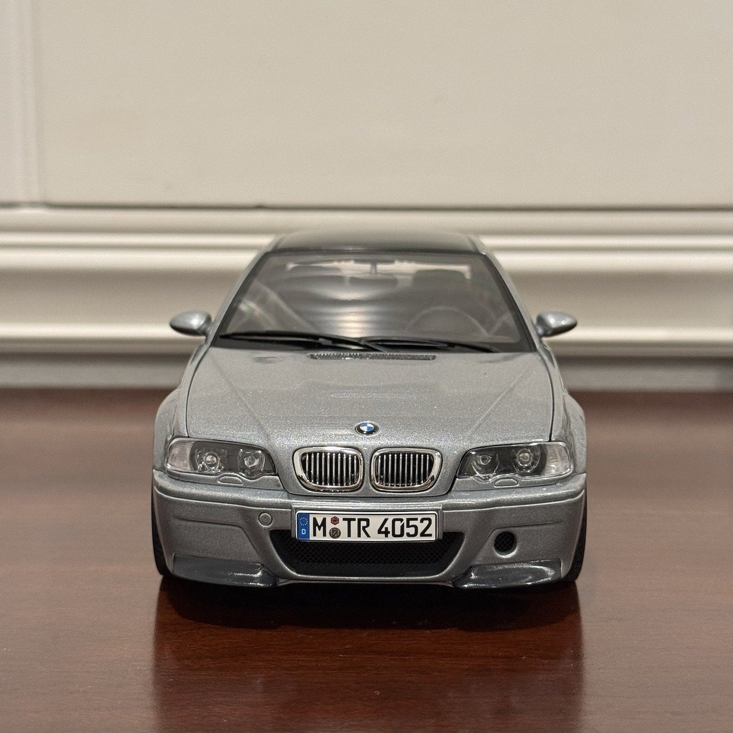 AUTOart BMW E46 M3 CSL Steel Grey Metallic 1/18 Scale Diecast Model Car - Product Image