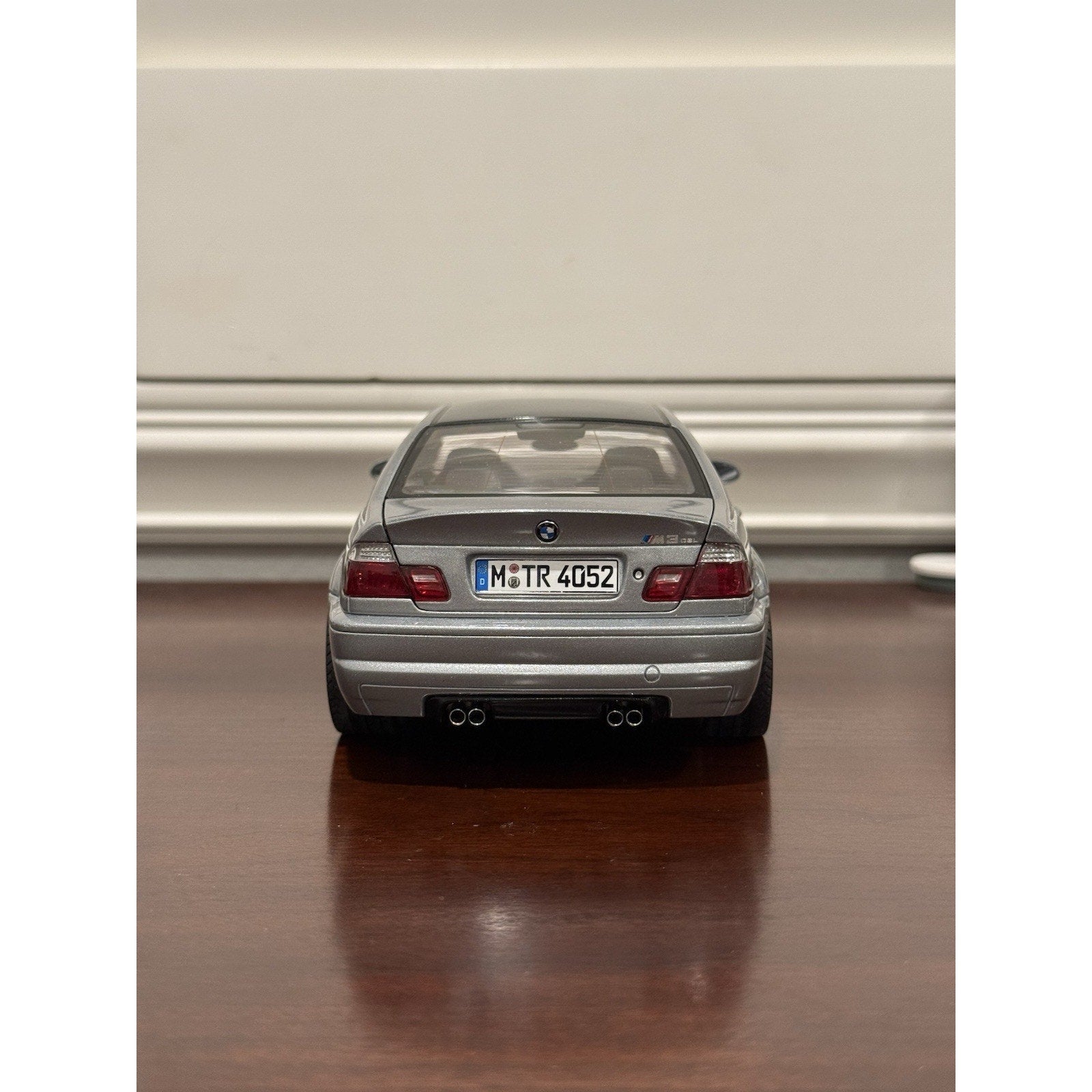 AUTOart BMW E46 M3 CSL Steel Grey Metallic 1/18 Scale Diecast Model Car - Product Image
