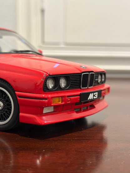 AUTOart BMW M3 E30 Sport Evolution 'Cecotto Edition' Red 1/18 Scale Diecast Model Car - Product Image