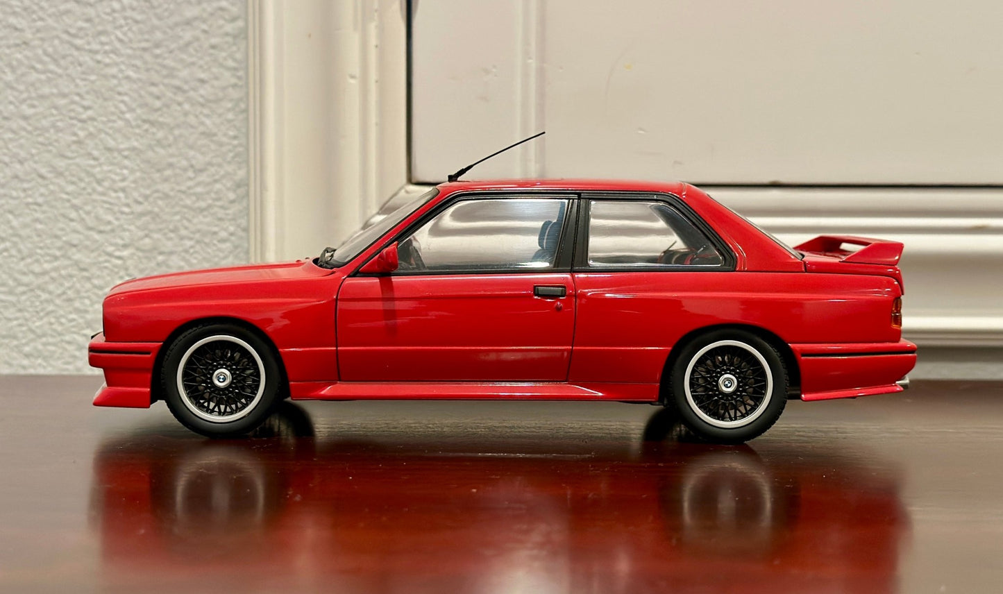 AUTOart BMW M3 E30 Sport Evolution 'Cecotto Edition' Red 1/18 Scale Diecast Model Car - Product Image