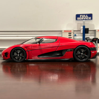 AUTOart Koenigsegg Agera RS Red w/ Carbon Fiber 1/18 Scale Diecast Model Car | In Box - Product Image