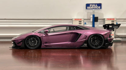 AUTOart Lamborghini Aventador 'Liberty Walk' SE30 Purple 1/18 Scale Diecast Model Car | In Box - Product Image