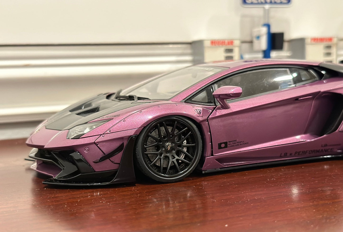 AUTOart Lamborghini Aventador 'Liberty Walk' SE30 Purple 1/18 Scale Diecast Model Car | In Box - Product Image