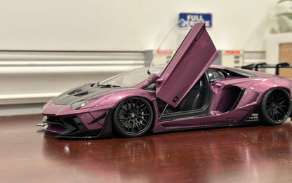 AUTOart Lamborghini Aventador 'Liberty Walk' SE30 Purple 1/18 Scale Diecast Model Car | In Box - Product Image