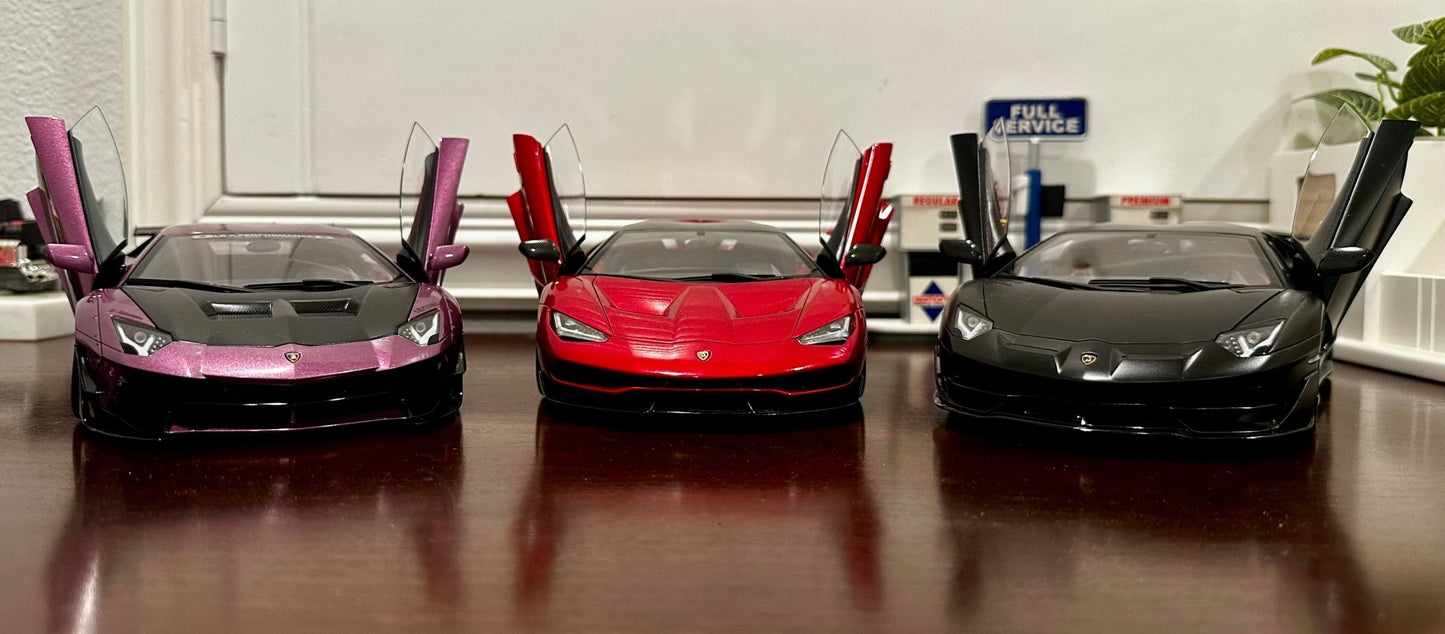 AUTOart Lamborghini Aventador 'Liberty Walk' SE30 Purple 1/18 Scale Diecast Model Car | In Box - Product Image