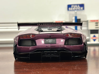 AUTOart Lamborghini Aventador 'Liberty Walk' SE30 Purple 1/18 Scale Diecast Model Car | In Box - Product Image