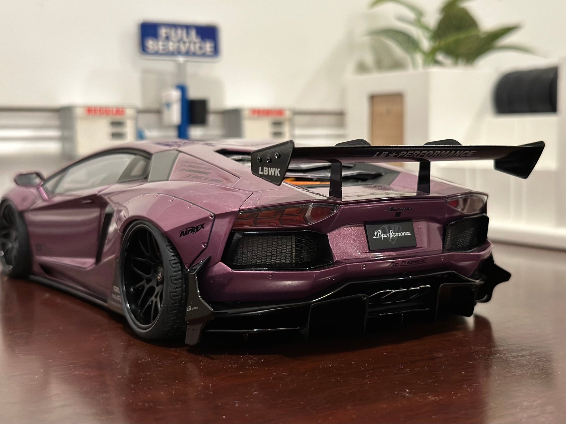 AUTOart Lamborghini Aventador 'Liberty Walk' SE30 Purple 1/18 Scale Diecast Model Car | In Box - Product Image