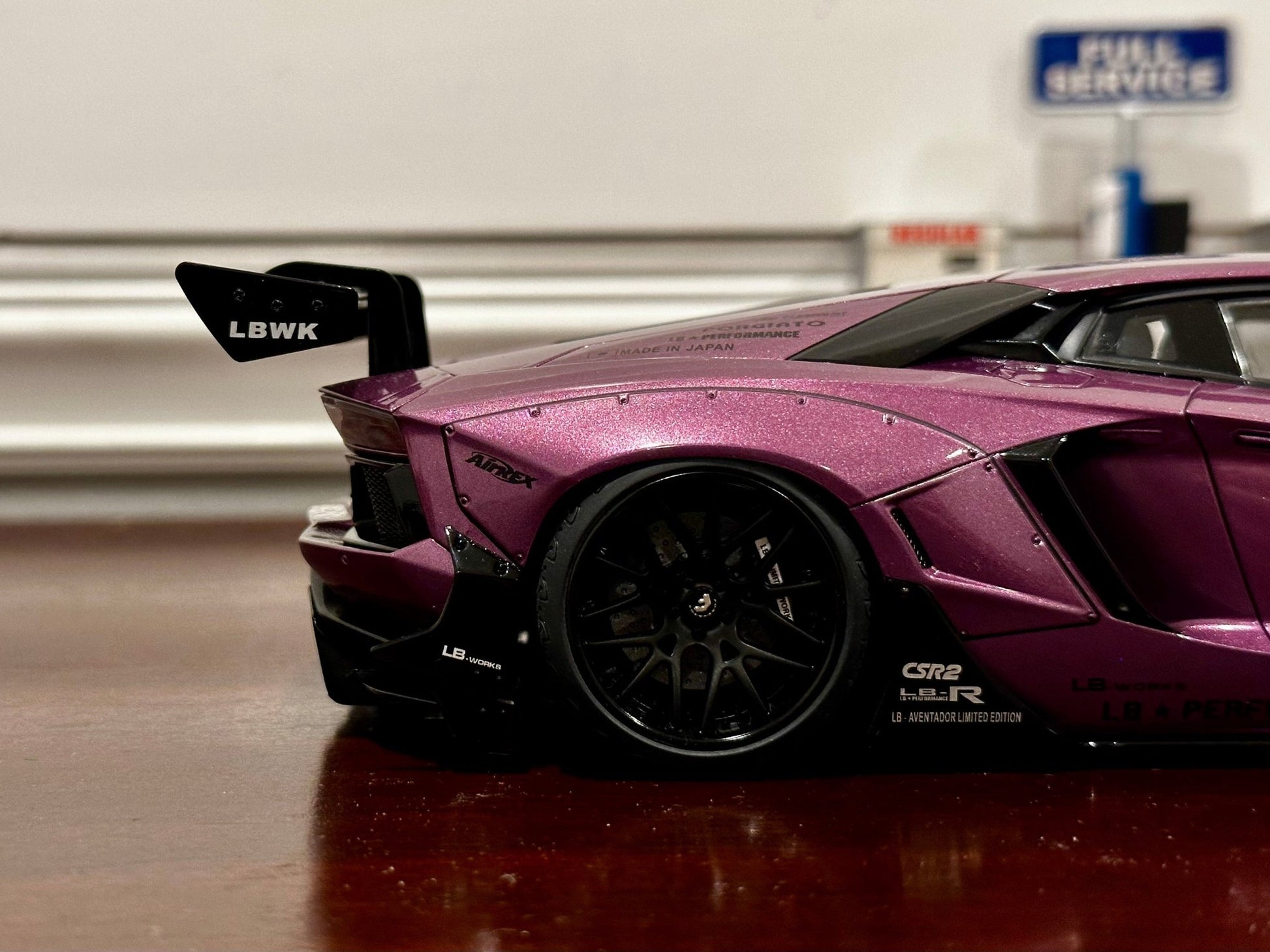 AUTOart Lamborghini Aventador 'Liberty Walk' SE30 Purple 1/18 Scale Diecast Model Car | In Box - Product Image