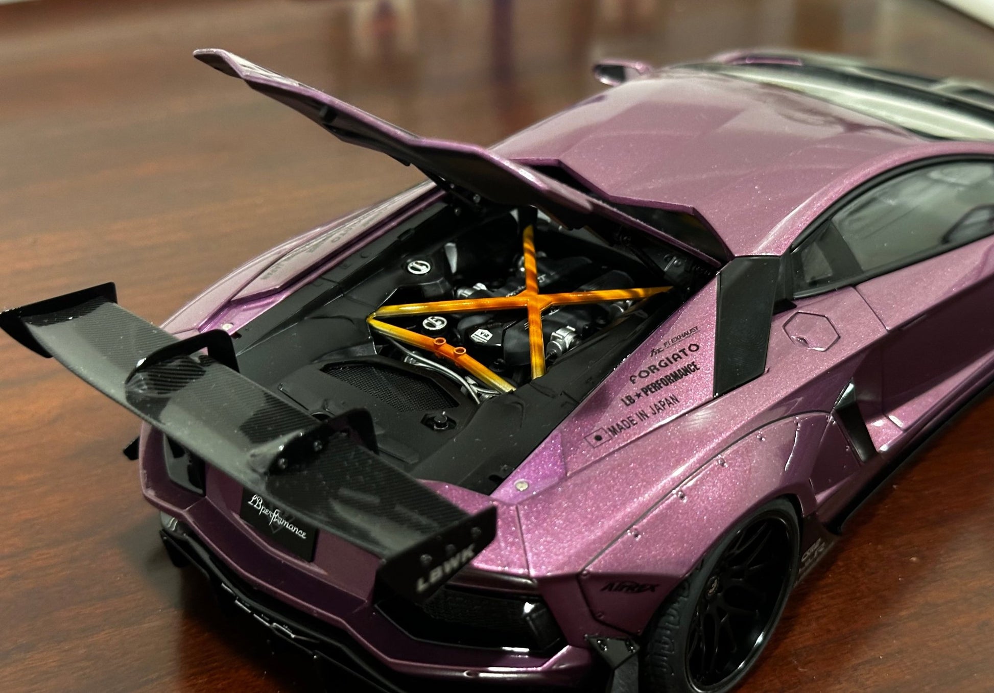 AUTOart Lamborghini Aventador 'Liberty Walk' SE30 Purple 1/18 Scale Diecast Model Car | In Box - Product Image