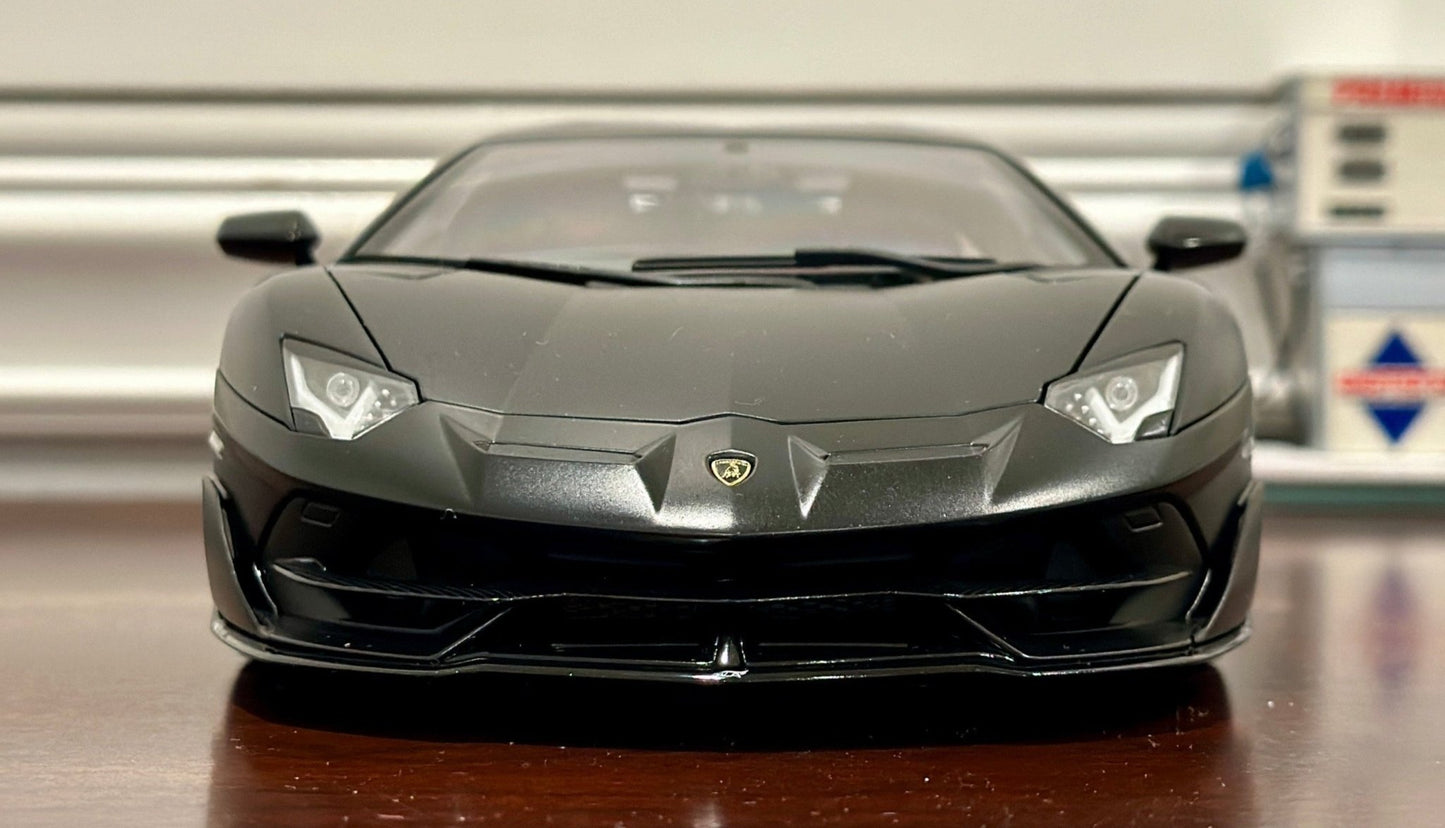 AUTOart Lamborghini Aventador SVJ 'Nero Nemesis' Black 1/18 Scale Diecast Model Car | In Box - Product Image