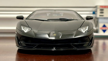 AUTOart Lamborghini Aventador SVJ 'Nero Nemesis' Black 1/18 Scale Diecast Model Car | In Box - Product Image