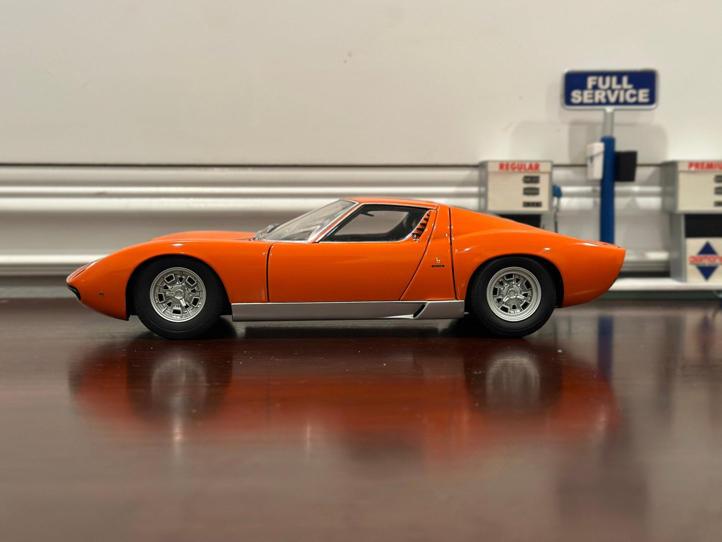 AUTOart Lamborghini Miura SV Orange/Silver 1/18 Scale Diecast Model Car | New - Product Image