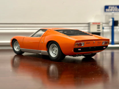 AUTOart Lamborghini Miura SV Orange/Silver 1/18 Scale Diecast Model Car | New - Product Image
