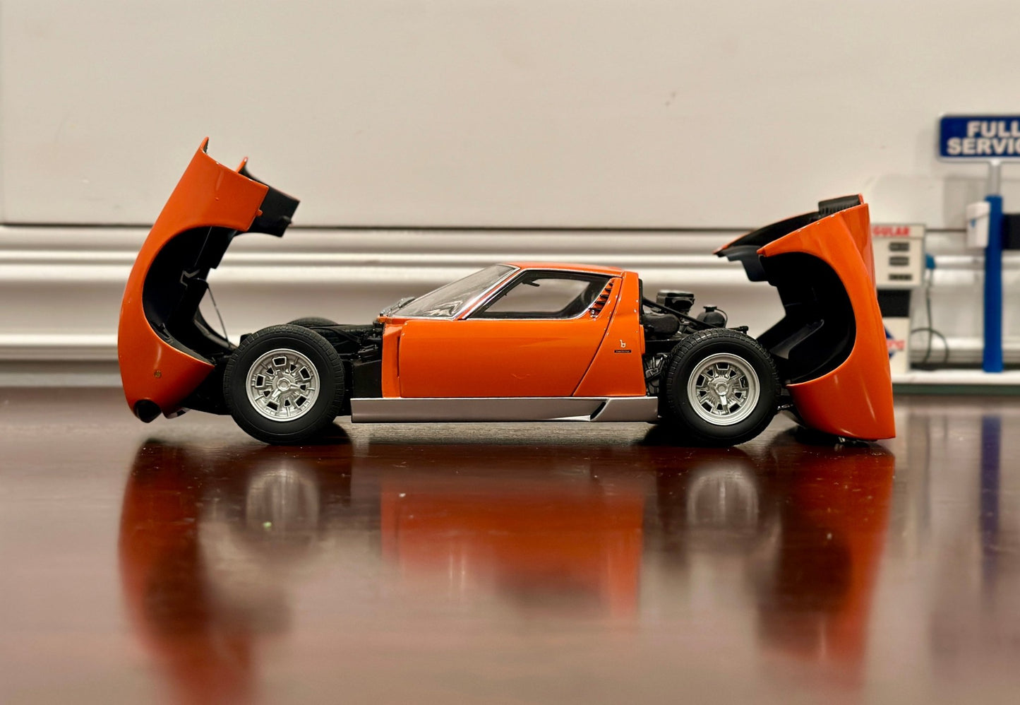 AUTOart Lamborghini Miura SV Orange/Silver 1/18 Scale Diecast Model Car | New - Product Image