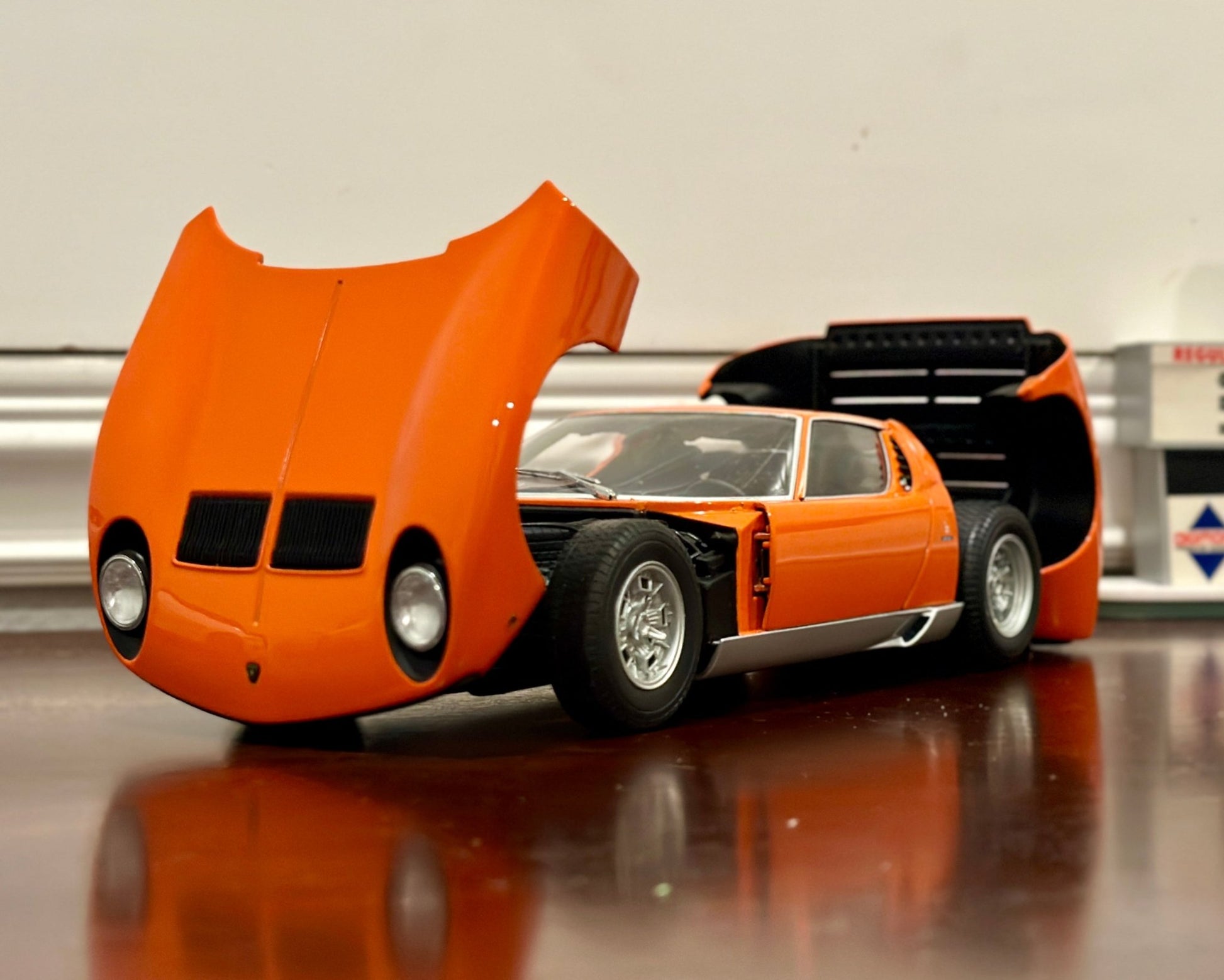 AUTOart Lamborghini Miura SV Orange/Silver 1/18 Scale Diecast Model Car | New - Product Image