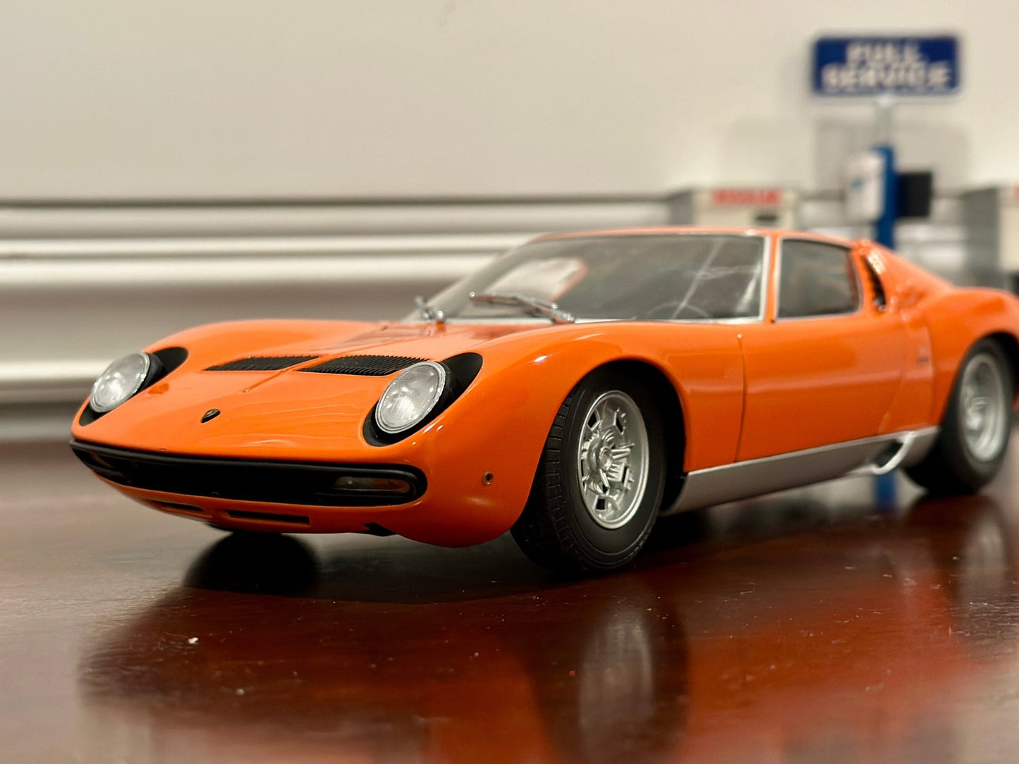AUTOart Lamborghini Miura SV Orange/Silver 1/18 Scale Diecast Model Car | New - Product Image