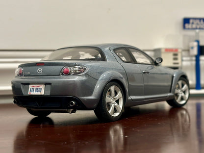 AUTOart Mazda RX8 Grey 1/18 Scale Diecast Model Car | Missing Side Mirror - Product Image