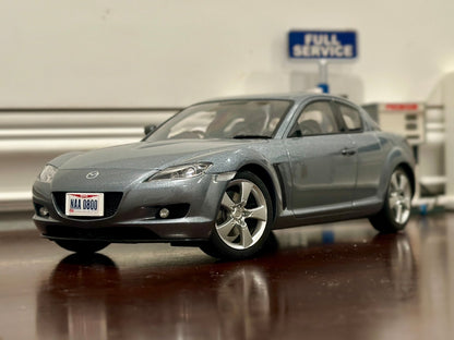 AUTOart Mazda RX8 Grey 1/18 Scale Diecast Model Car | Missing Side Mirror - Product Image