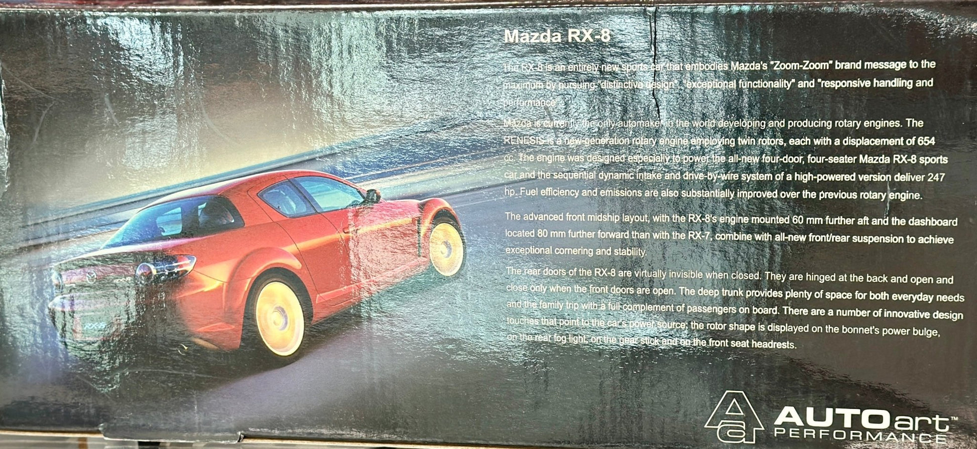 AUTOart Mazda RX8 Red 1/18 Scale Diecast Model Car | New - Product Image