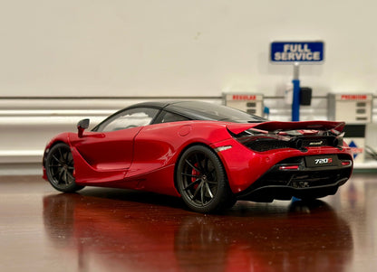 AUTOart McLaren 720s Metallic Red 1/18 Scale Diecast Model Car | In Box - Product Image