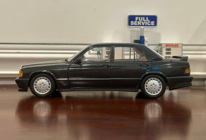 AUTOart Mercedes Benz 190E 2.3 Blue Black 1/18 Scale Diecast Model Car - Product Image